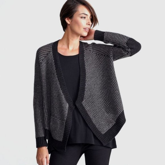 Eileen Fisher Sweaters - Eileen Fisher Wool & Yak Drape Front Cardigan